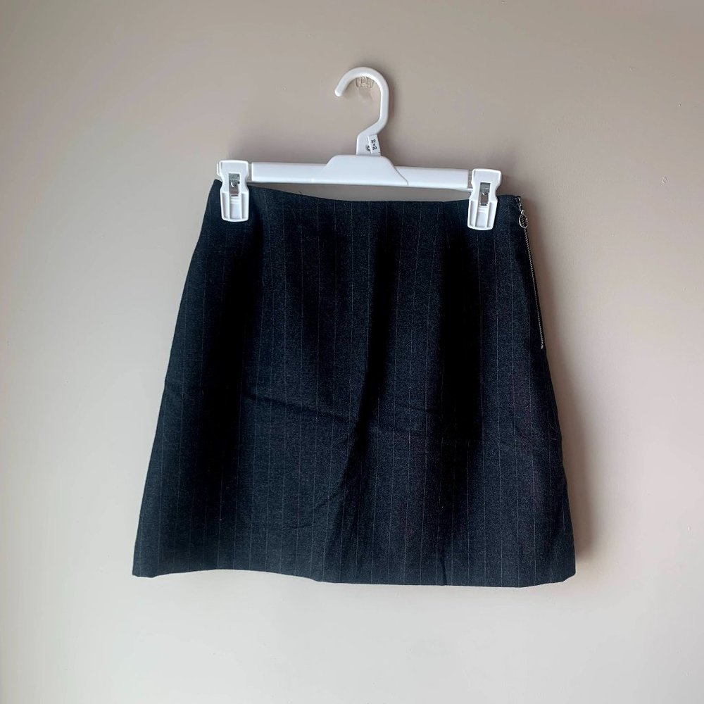 Black Banana Republic Pinstripe Wool Skirt